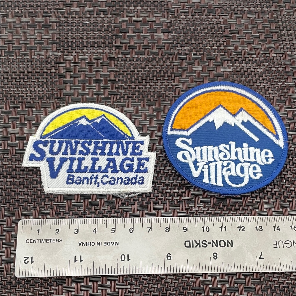 Vintage Sunshine Village Ski Resort Banff, Canada 2 Patches